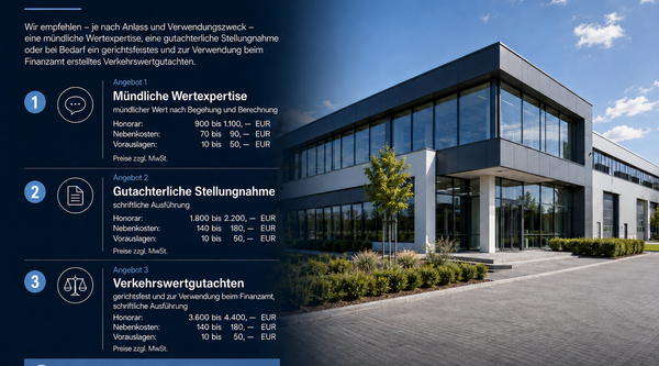 Honorarübersicht Gewerbe